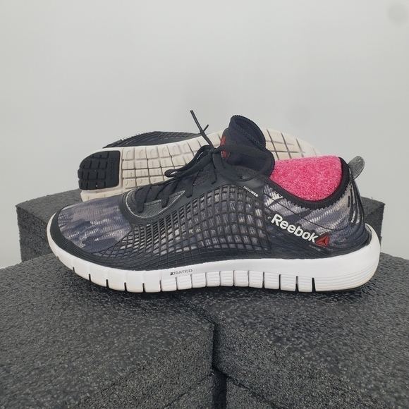 Reebok Women's Z Goddess Running Size 10 Shoes Black White Black Glitch - Picture 12 of 13